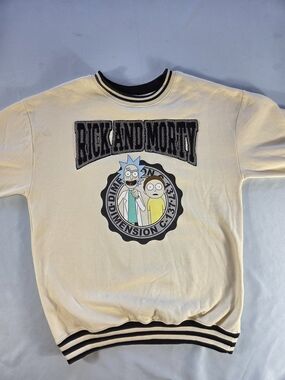 Rick and Morty Crewneck Sweatshirt Mens M Cartoon Network Graphic Pullover